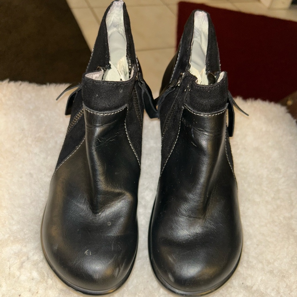 Leather booties
